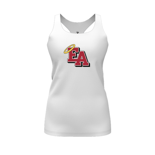 [FT0TRBWH-FYS-LOGO1] Decker Racerback Tank Top (Female Youth S, White, Logo 1)