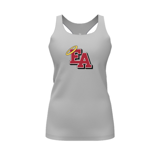 [FT0TRBGY-FYS-LOGO1] Decker Racerback Tank Top (Female Youth S, Gray, Logo 1)