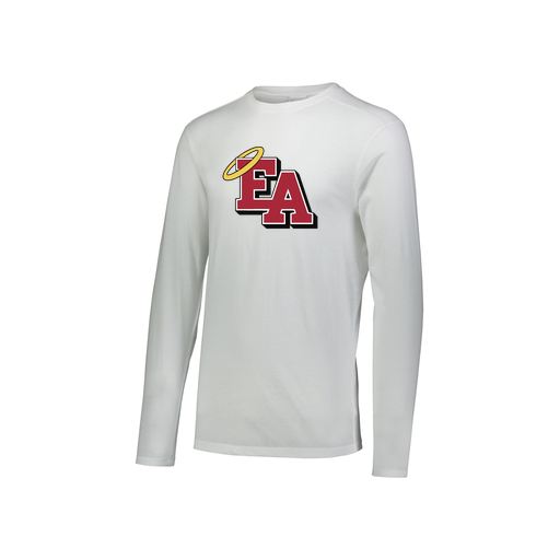 [FTLCUBWH-YS-LOGO1] Decker Youth Tri-Blend T-Shirt - Long Sleeve (Youth S, White, Logo 1)