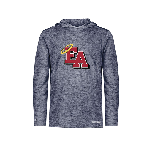 [FOLHCGNV-AS-LOGO1] Decker Men's Charge Hoodie (Adult S, Navy, Logo 1)