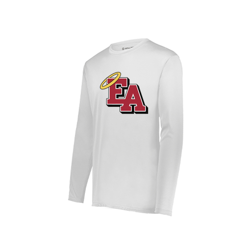[222822.005.XS-LOGO1] Men's LS Smooth Sport Shirt (Adult XS, White, Logo 1)