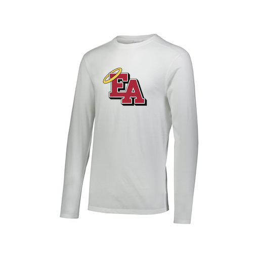 [FTLCUBWH-AXS-LOGO1] Decker Men's Tri-Blend T-Shirt - Long Sleeve (Adult XS, White, Logo 1)