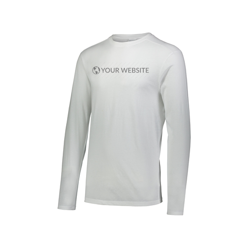[FTLCUBWH-AXS-LOGO2] Decker Men's Tri-Blend T-Shirt - Long Sleeve (Adult XS, White, Logo 2)