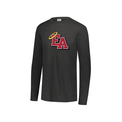 [FTLCUBBK-YS-LOGO1] Decker Youth Tri-Blend T-Shirt - Long Sleeve (Youth S, Black, Logo 1)