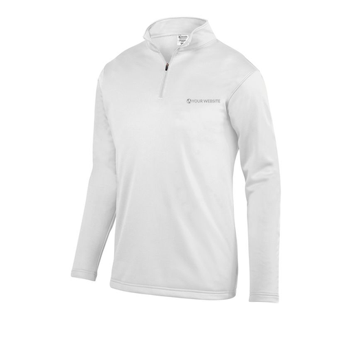 [FOLQFFWH-YS-LOGO3] Decker Youth FlexFleece 1/4 Zip (Youth S, White, Logo 3)